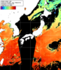 NOAA人工衛星画像:日本全域, 1日合成画像(2025/07/04UTC)