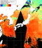 NOAA人工衛星画像:日本全域, 1日合成画像(2025/07/08UTC)