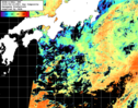 NOAA人工衛星画像:黒潮域, 1日合成画像(2025/08/14UTC)