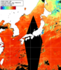 NOAA人工衛星画像:日本全域, 1日合成画像(2025/08/15UTC)