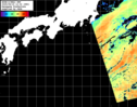 NOAA人工衛星画像:黒潮域, パス=20250815 12:02 UTC