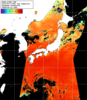 NOAA人工衛星画像:日本全域, 1日合成画像(2025/08/17UTC)