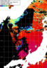 NOAA人工衛星画像:日本海, 1日合成画像(2025/08/18UTC)