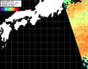 NOAA人工衛星画像:黒潮域, パス=20250819 11:52 UTC