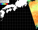 NOAA人工衛星画像:黒潮域, パス=20250819 11:56 UTC