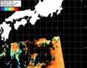 NOAA人工衛星画像:黒潮域, パス=20250820 13:04 UTC
