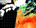 NOAA人工衛星画像:黒潮域, 1日合成画像(2025/08/22UTC)