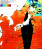 NOAA人工衛星画像:日本全域, 1日合成画像(2025/08/23UTC)