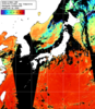 NOAA人工衛星画像:日本全域, 1日合成画像(2025/09/13UTC)