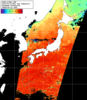 NOAA人工衛星画像:日本全域, 1日合成画像(2025/09/16UTC)