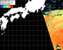 NOAA人工衛星画像:黒潮域, パス=20250918 11:54 UTC