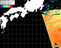 NOAA人工衛星画像:黒潮域, パス=20250918 11:58 UTC