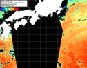 NOAA人工衛星画像:黒潮域, 1日合成画像(2025/09/18UTC)