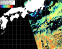 NOAA人工衛星画像:黒潮域, パス=20250925 12:12 UTC