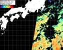 NOAA人工衛星画像:黒潮域, パス=20250929 00:50 UTC