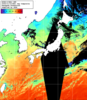 NOAA人工衛星画像:日本全域, 1日合成画像(2025/11/14UTC)