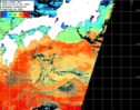 NOAA人工衛星画像:黒潮域, パス=20251115 01:44 UTC