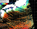 NOAA人工衛星画像:黒潮域, パス=20260111 12:53 UTC