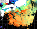 NOAA人工衛星画像:黒潮域, パス=20260324 01:30 UTC