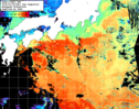 NOAA人工衛星画像:黒潮域, 1日合成画像(2026/03/24UTC)