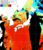 NOAA人工衛星画像:日本全域, 1日合成画像(2026/07/26UTC)