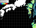 NOAA人工衛星画像:黒潮域, パス=20260809 11:55 UTC