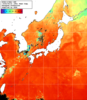 NOAA人工衛星画像:日本全域, 1週間合成画像(2026/08/15～2026/08/21UTC)