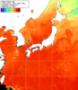 NOAA人工衛星画像:日本全域, 1週間合成画像(2026/08/17～2026/08/23UTC)