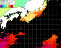 ひまわり人工衛星:黒潮域,00:59JST,1時間合成画像