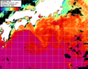ひまわり人工衛星:黒潮域,04:59JST,1時間合成画像