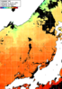 ひまわり人工衛星:日本海,00:59JST,1時間合成画像