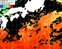 ひまわり人工衛星:黒潮域,22:59JST,1時間合成画像