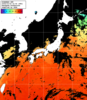 ひまわり人工衛星:日本全域,23:59JST,1時間合成画像