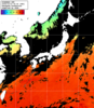 ひまわり人工衛星:日本全域,13:59JST,1時間合成画像