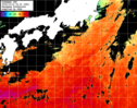 ひまわり人工衛星:黒潮域,13:59JST,1時間合成画像