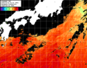 ひまわり人工衛星:黒潮域,18:59JST,1時間合成画像