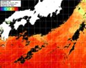 ひまわり人工衛星:黒潮域,19:59JST,1時間合成画像