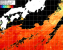 ひまわり人工衛星:黒潮域,22:59JST,1時間合成画像