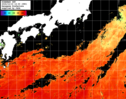 ひまわり人工衛星:黒潮域,23:59JST,1時間合成画像
