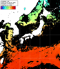 ひまわり人工衛星:日本全域,18:59JST,1時間合成画像