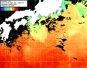 NOAA人工衛星画像:黒潮域, 1日合成画像(2024/10/22UTC)