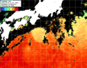 ひまわり人工衛星:黒潮域,10:59JST,1時間合成画像
