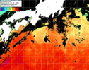 ひまわり人工衛星:黒潮域,12:59JST,1時間合成画像