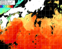 ひまわり人工衛星:黒潮域,17:59JST,1時間合成画像