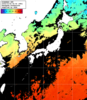 ひまわり人工衛星:日本全域,18:59JST,1時間合成画像