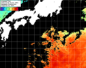 ひまわり人工衛星:黒潮域,14:59JST,1時間合成画像