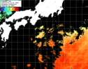 ひまわり人工衛星:黒潮域,18:59JST,1時間合成画像