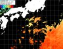 ひまわり人工衛星:黒潮域,19:59JST,1時間合成画像