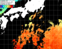 ひまわり人工衛星:黒潮域,21:59JST,1時間合成画像