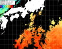 ひまわり人工衛星:黒潮域,22:59JST,1時間合成画像